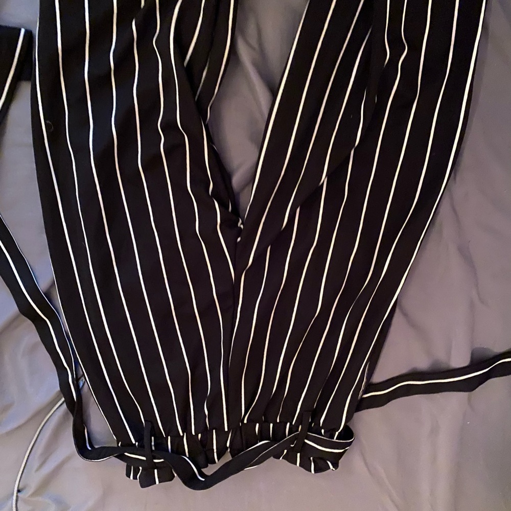 Flowy Black and White Dress Pants